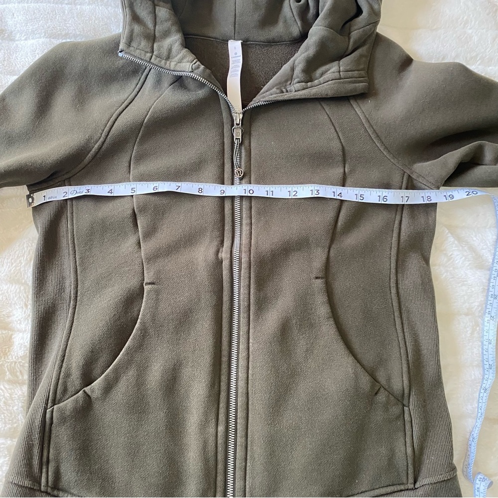 Lululemon Scuba Hoodie *Light Cotton Fleece Size 8 Dark Olive - Picture 7 of 14